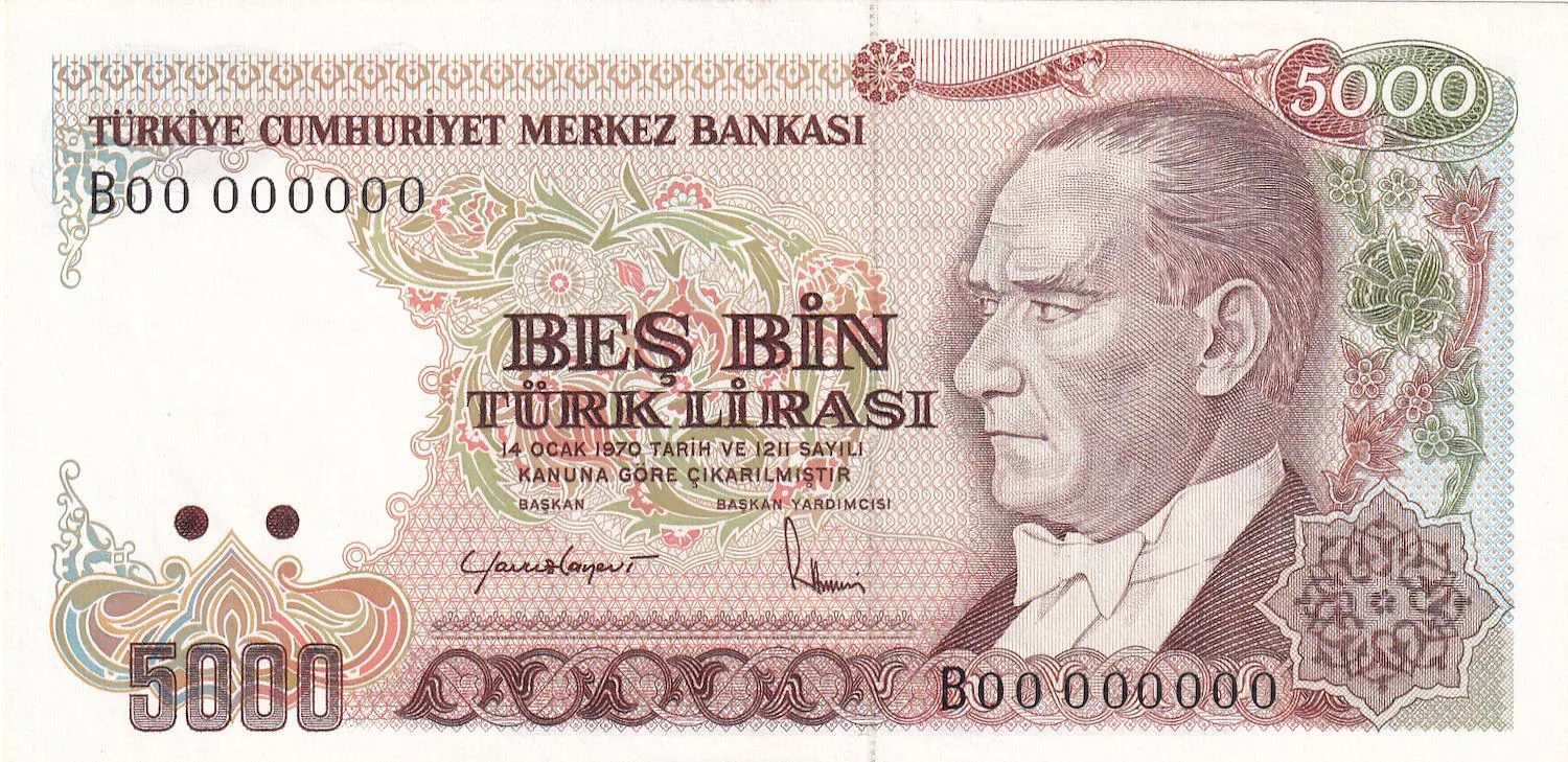 5000 Türk Lirası (E7-Tertip II)